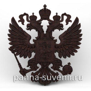 Панно ''Герб РФ'' резной