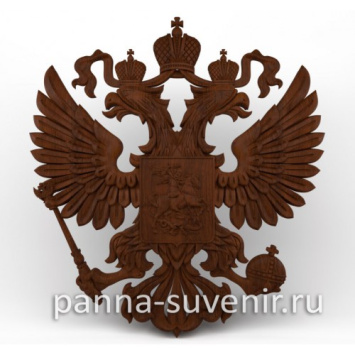 Панно ''Герб РФ'' резной