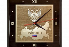 Настенные часы с символикой, логотипом в кабинет