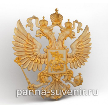 Панно ''Герб РФ'' резной